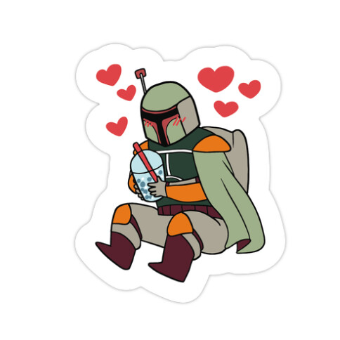 Boba Fett Tea Die Cut Sticker