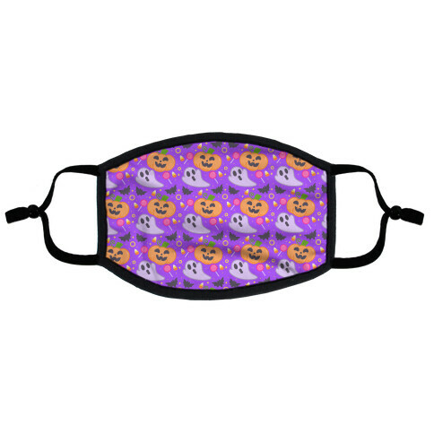 Halloween Fun Pattern Flat Face Mask