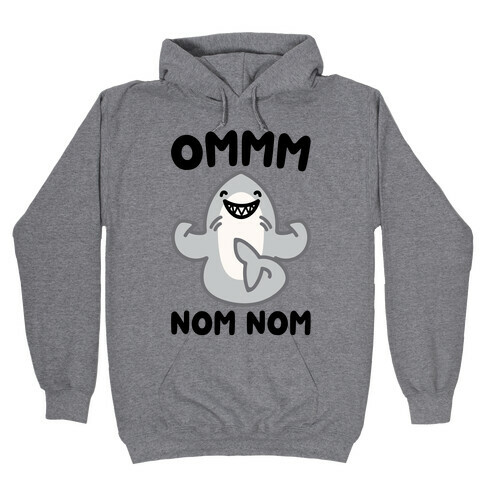 Ommm Nom Nom Shark Parody Hooded Sweatshirt