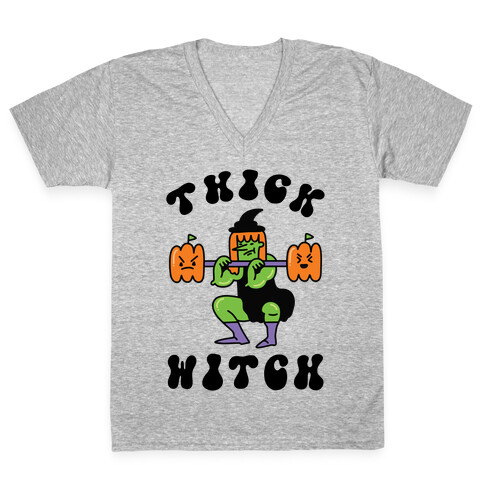 Thick Witch (Workout Witch) V-Neck Tee Shirt