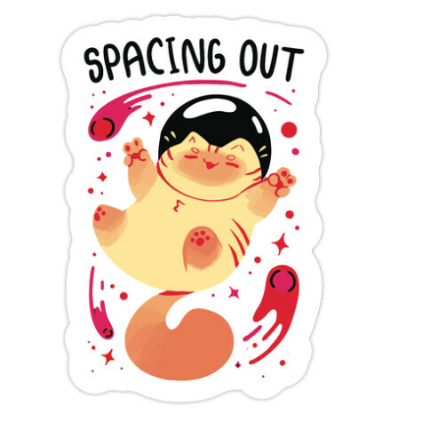 Spacing Out Die Cut Sticker