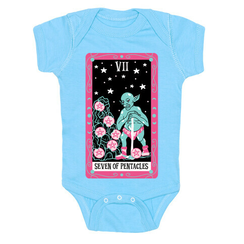 Creepy Cute Tarots: Seven Of Pentacles Baby One-Piece