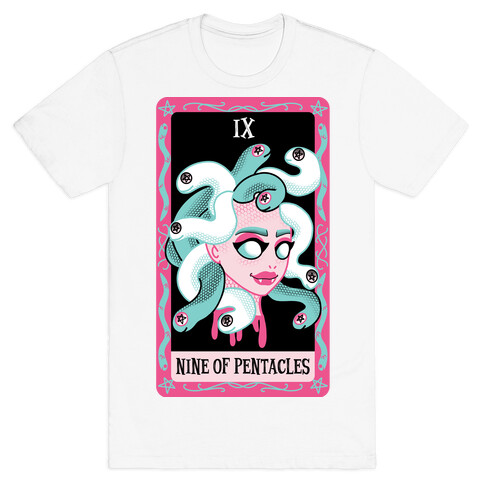 Creepy Cute Tarots: Nine Of Pentacles T-Shirt