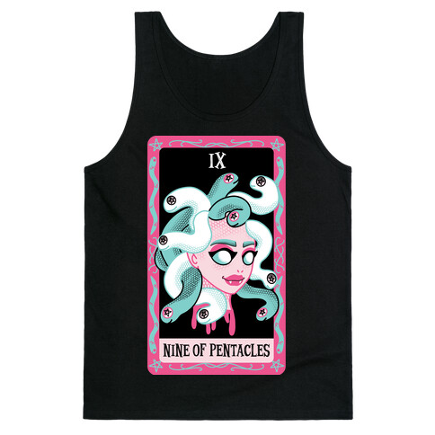 Creepy Cute Tarots: Nine Of Pentacles Tank Top