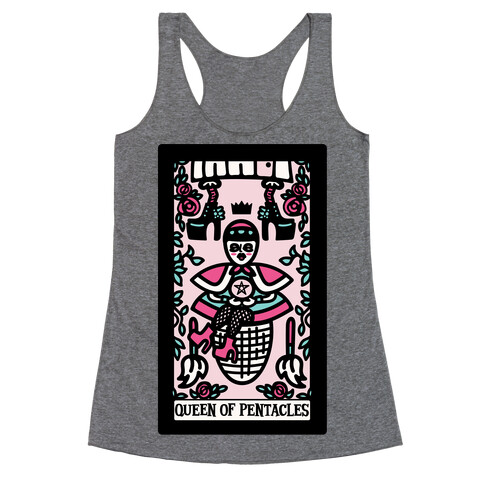 Creepy Cute Tarot: Queen of Pentacles Baba Yaga Racerback Tank Top