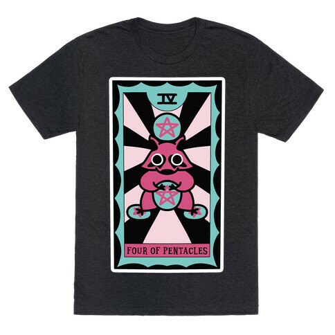 Creepy Cute Tarot: Four of Pentacles T-Shirt