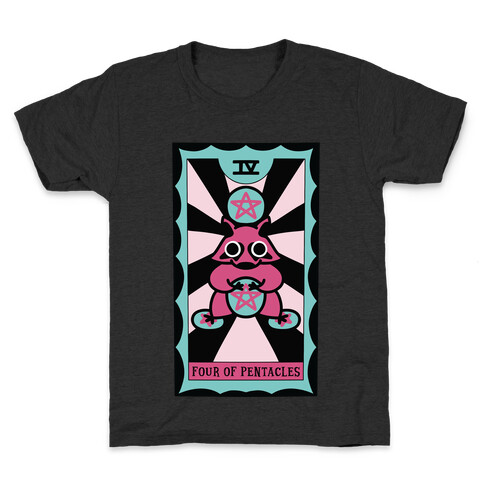 Creepy Cute Tarot: Four of Pentacles Kids T-Shirt