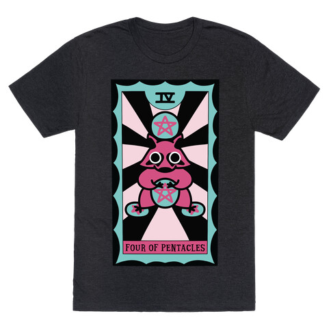 Creepy Cute Tarot: Four of Pentacles T-Shirt