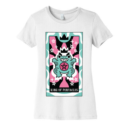 Creepy Cute Tarot: King of Pentacles Womens T-Shirt