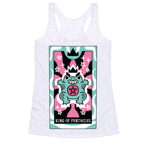 Creepy Cute Tarot: King of Pentacles Racerback Tank Top