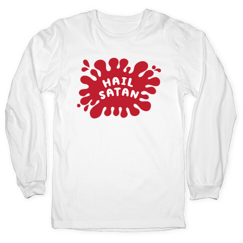 Hail Satan Splat Long Sleeve T-Shirt