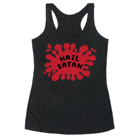 Hail Satan Splat Racerback Tank Top