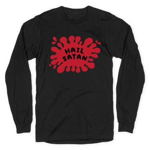 Hail Satan Splat Long Sleeve T-Shirt