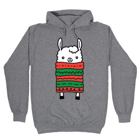 Long Llama Scarf Hooded Sweatshirt