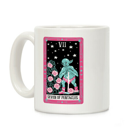 Creepy Cute Tarots: Seven Of Pentacles Coffee Mug