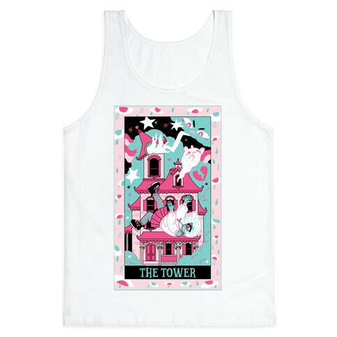 Creepy Cute Tarots: The Tower Haunted House Tank Top