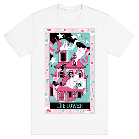 Creepy Cute Tarots: The Tower Haunted House T-Shirt