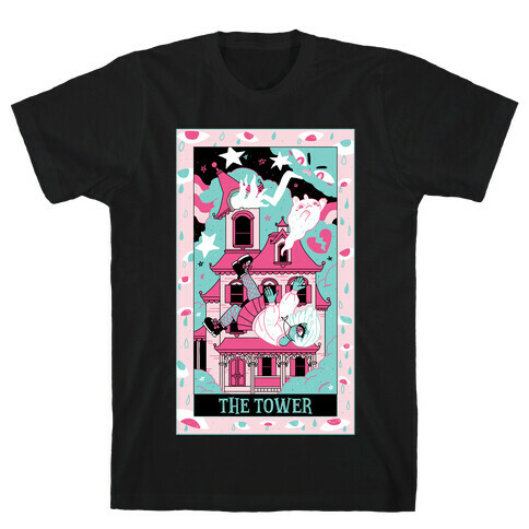 Creepy Cute Tarots: The Tower Haunted House T-Shirt