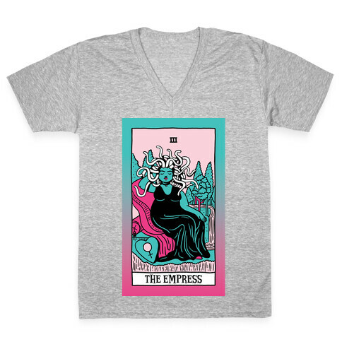 Creepy Cute Tarots: The Empress Medusa V-Neck Tee Shirt