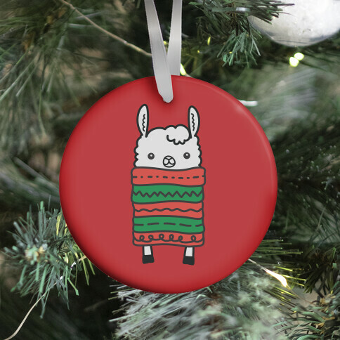 Long Llama Scarf Ornament