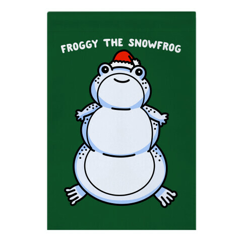 Froggy The Snowfrog Garden Flag