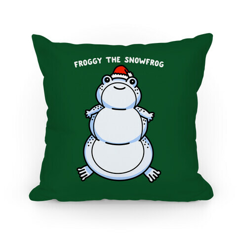 Froggy The Snowfrog Pillow