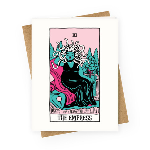 Creepy Cute Tarots: The Empress Medusa Greeting Card