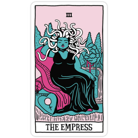 Creepy Cute Tarots: The Empress Medusa Die Cut Sticker