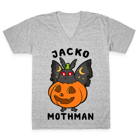 Jack-O-Mothman V-Neck Tee Shirt