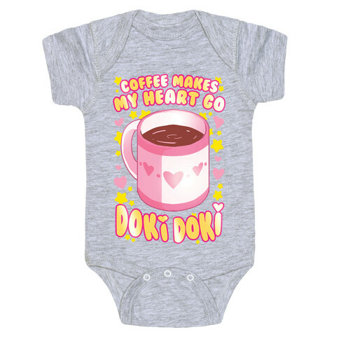 Coffee Makes My Heart Go Doki Doki Baby One-Piece