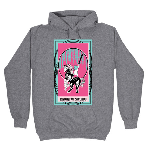 Creepy Cute Tarots: Knight of Swords Hooded Sweatshirt