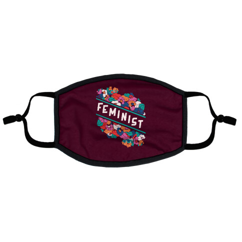 Feminist Floral Flat Face Mask