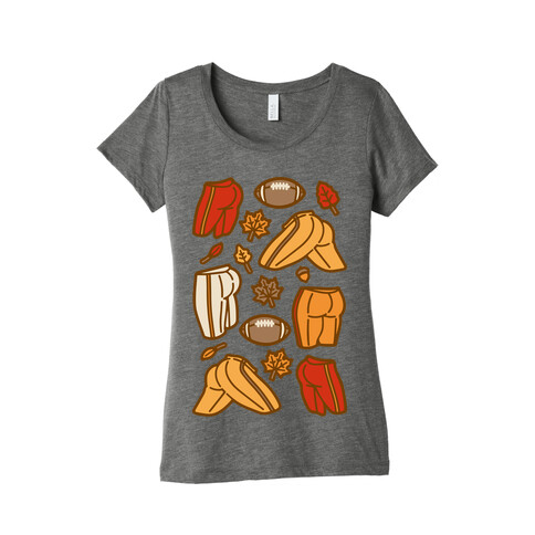 Fall Football Butts  Womens T-Shirt