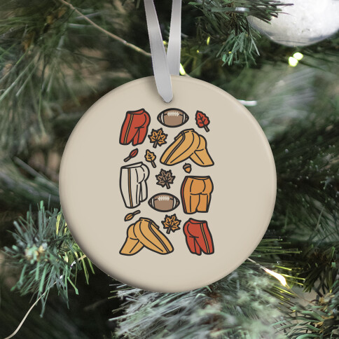 Fall Football Butts  Ornament