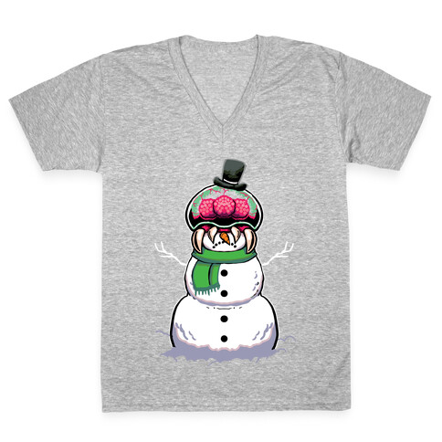 Metroid Snowman V-Neck Tee Shirt