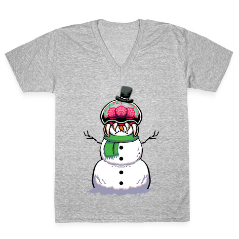 Metroid Snowman V-Neck Tee Shirt