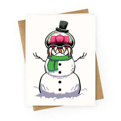 Metroid Snowman Greeting Card