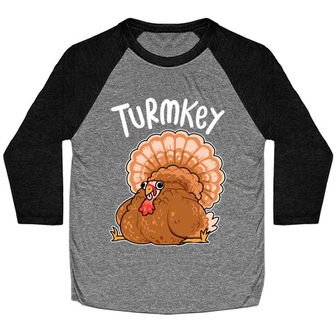 Turmkey Derpy Turkey Baseball Tee