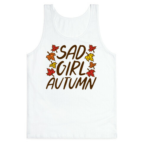 Sad Girl Autumn Tank Top