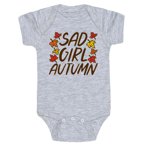 Sad Girl Autumn Baby One-Piece
