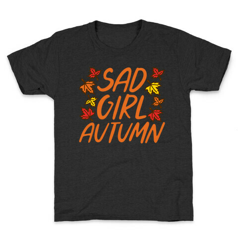 Sad Girl Autumn Kids T-Shirt