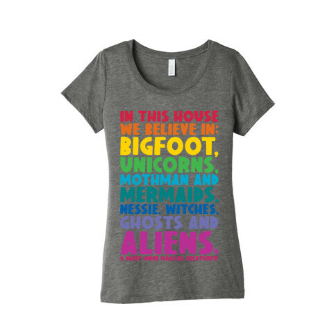 In This House We Believe In Magical Creatures Womens T-Shirt