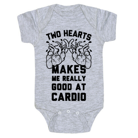 Two Hearts Makes Me Really Good At Cardio Baby One-Piece