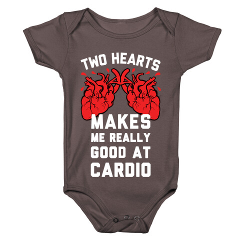 Two Hearts Makes Me Really Good At Cardio Baby One-Piece