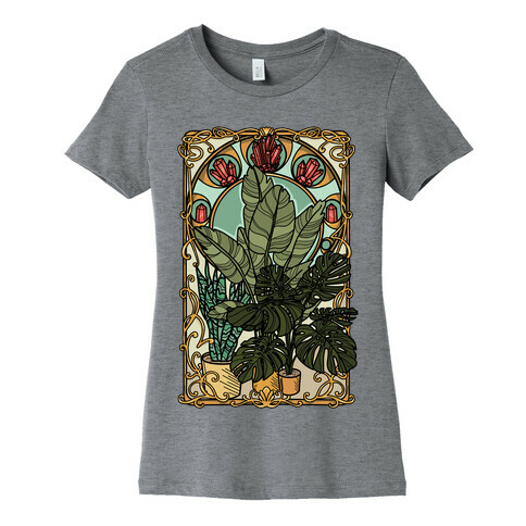 Art Nouveau House Plants Womens T-Shirt
