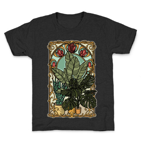 Art Nouveau House Plants Kids T-Shirt