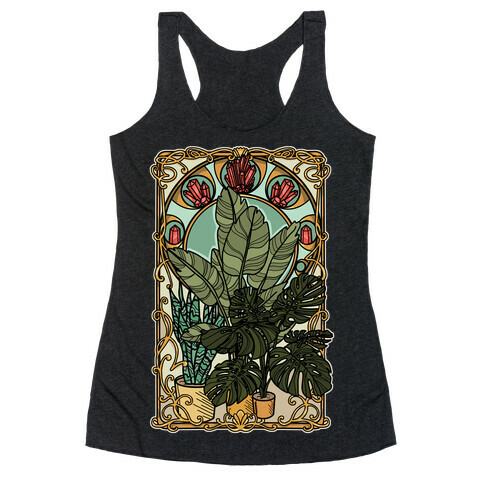 Art Nouveau House Plants Racerback Tank Top