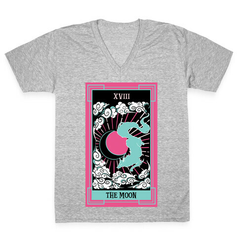 Creepy Cute Tarots: The Moon V-Neck Tee Shirt