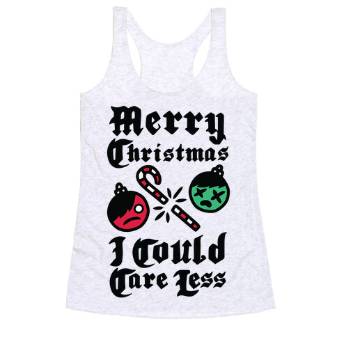 Merry Christmas, I Could Care Less Racerback Tank Top