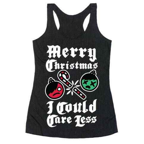 Merry Christmas, I Could Care Less Racerback Tank Top